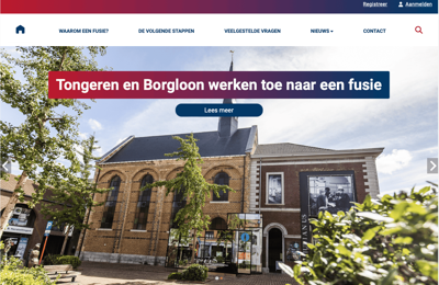 Homepage website Tongeren-Borgloon